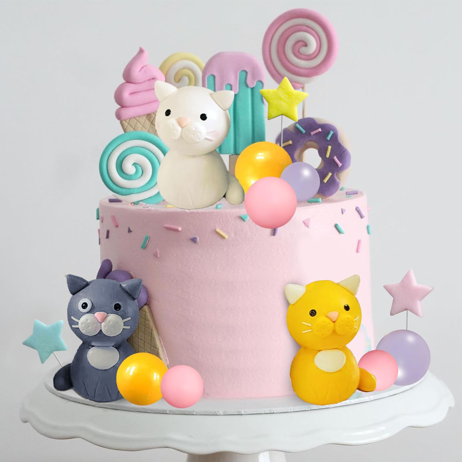 17 PCS Cat Cake Topper Cute Ca - Pet Supplies Outlet ulasan dan harga