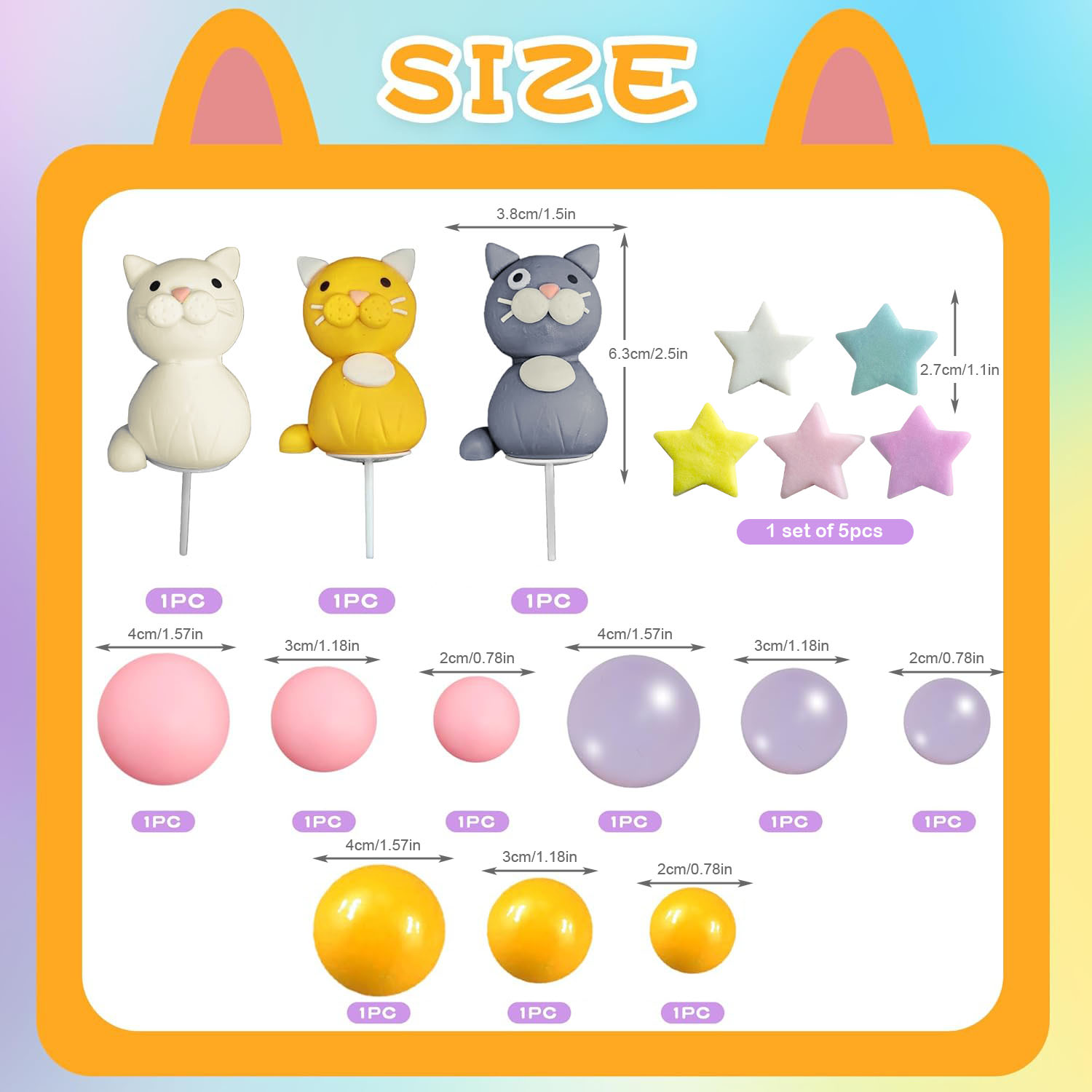 17 PCS Cat Cake Topper Cute Ca - Pet Supplies Outlet ulasan dan harga