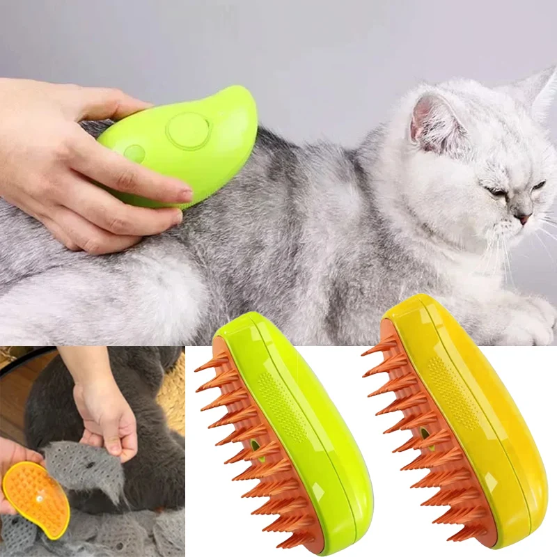 Cat Steam Brush Electric Spray - Pet Supplies Grooming Hours ulasan dan harga