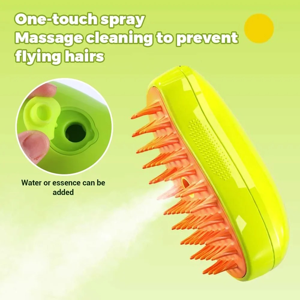 Cat Steam Brush Electric Spray - Pet Supplies Grooming Hours ulasan dan harga