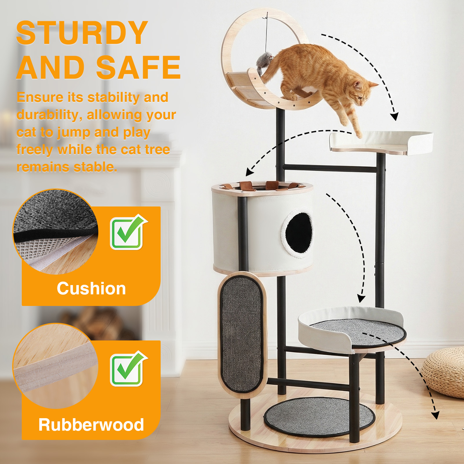 66-Inch Cat Tree with Scratchi - Pet X Supplies & Tack ulasan dan harga