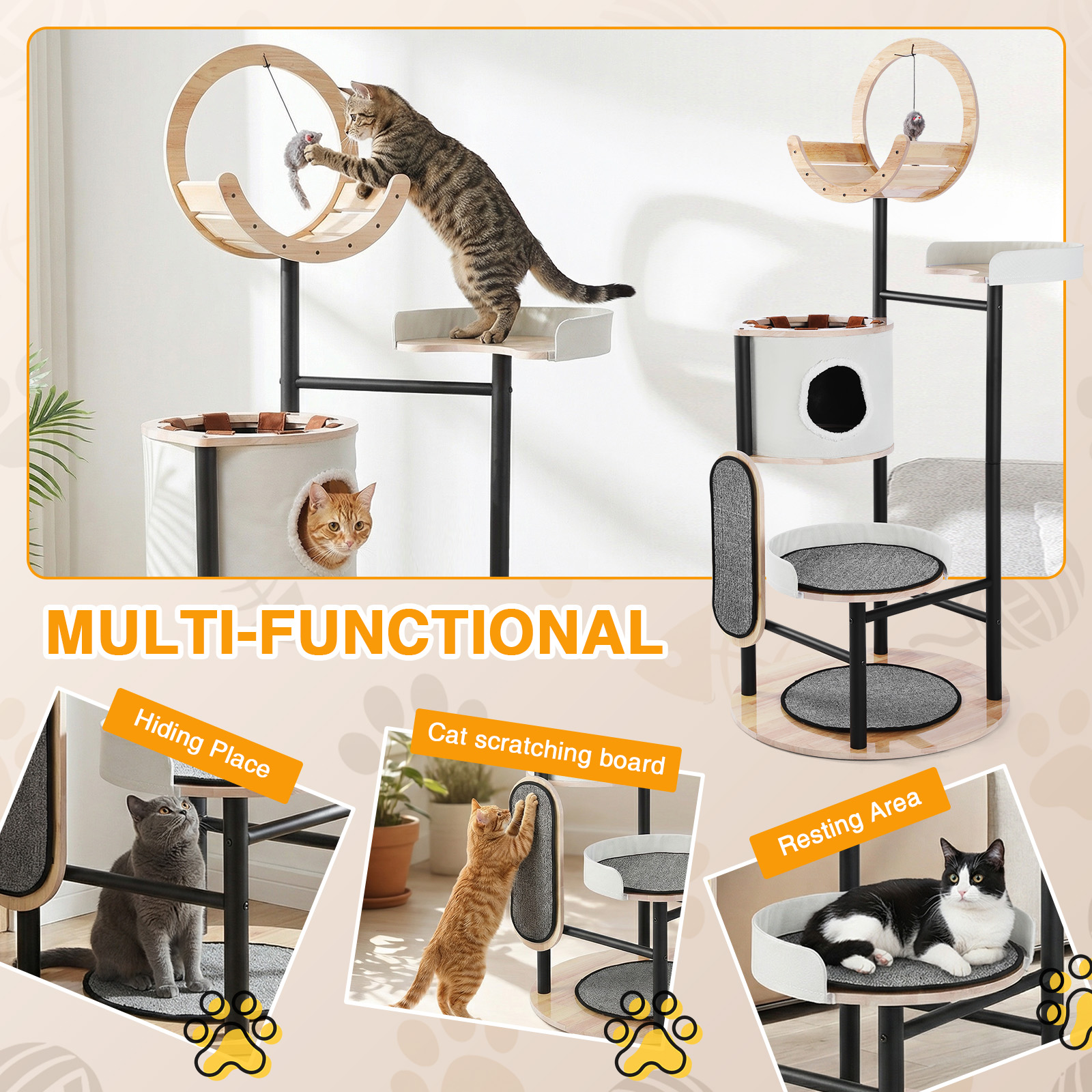66-Inch Cat Tree with Scratchi - Pet X Supplies & Tack ulasan dan harga