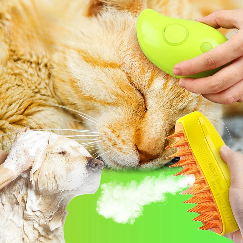 3-in-1 Steamy Brush for Pet Ca - Pet Supplies Grooming Hours ulasan dan harga