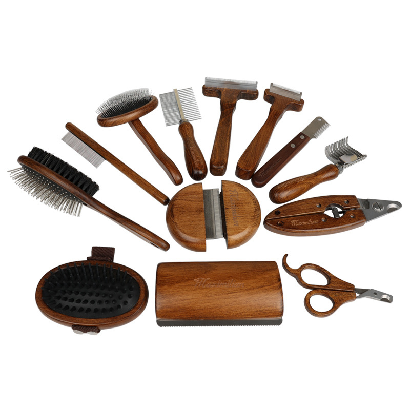 Pet Dog Comb Antique Solid Woo - Pet X Supplies & Tack ulasan dan harga