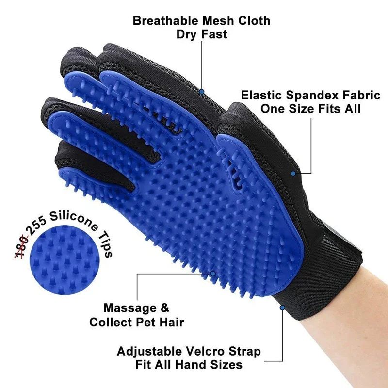 Silicone Pet Grooming Gloves C - Pet Supplies Grooming Hours ulasan dan harga