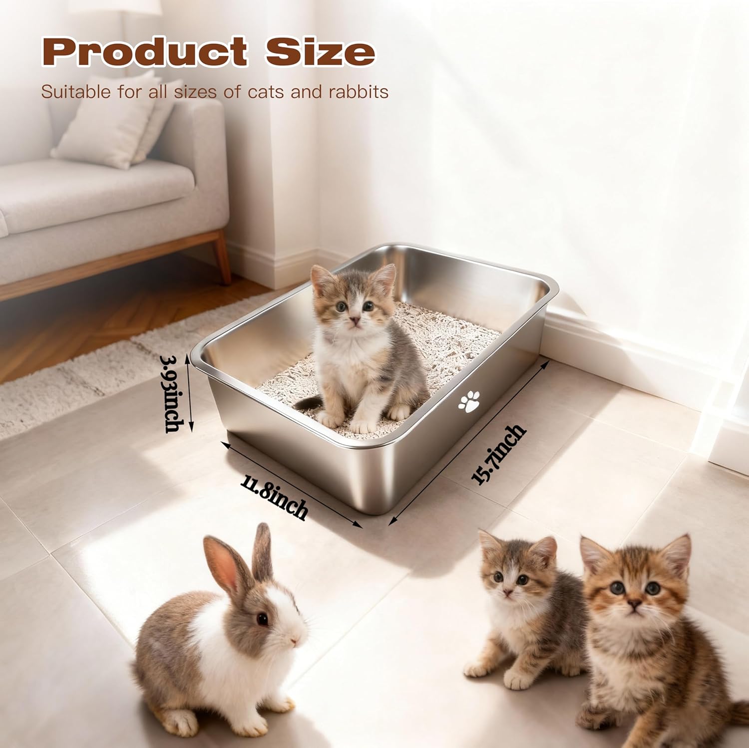 Stainless Steel Cat Litter Box - Pet X Supplies & Tack ulasan dan harga